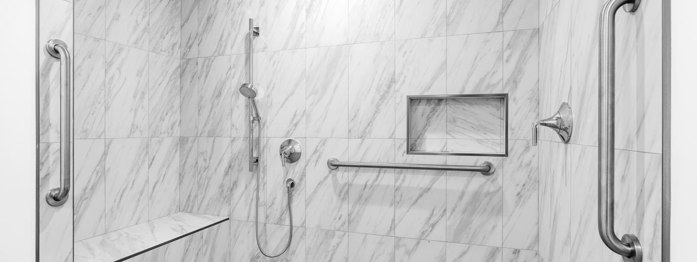 Left Hall Roll-in Shower