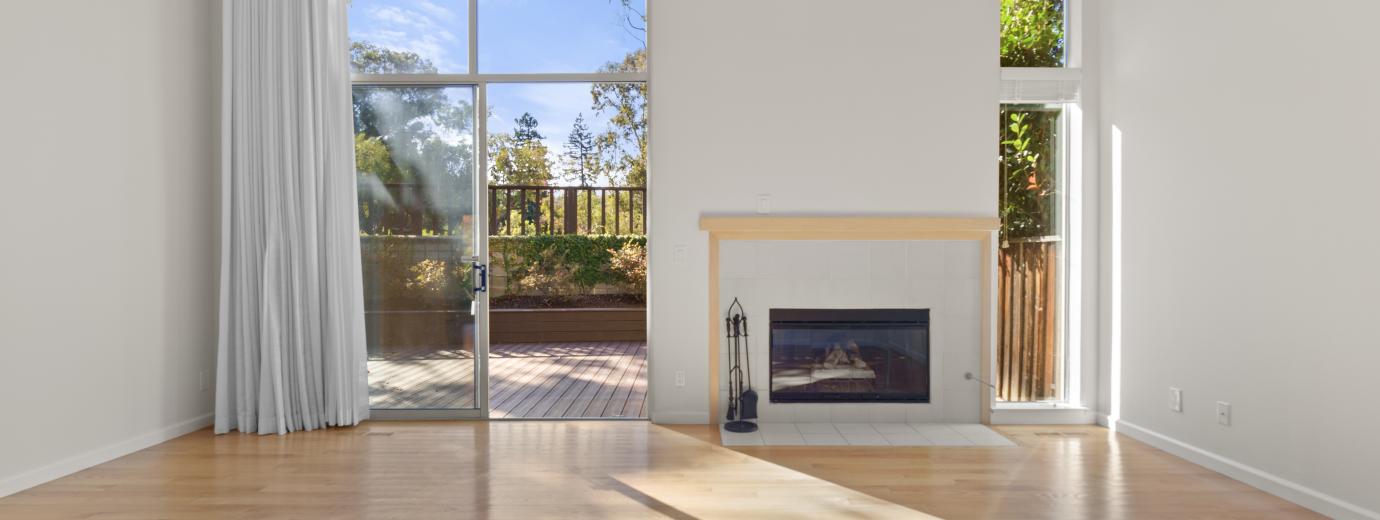 Living Room with Gas Insert Fireplace