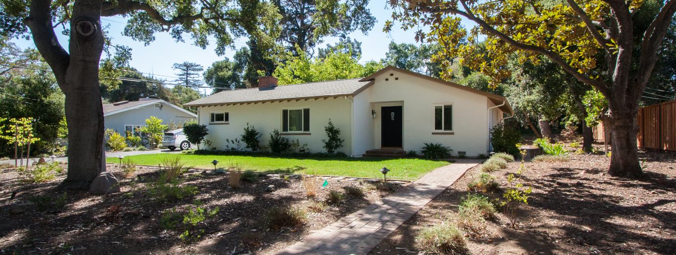 Exterior front of home with trees